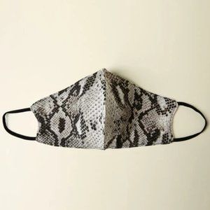 Snakeskin Print Cotton Adjustable Face Mask OS